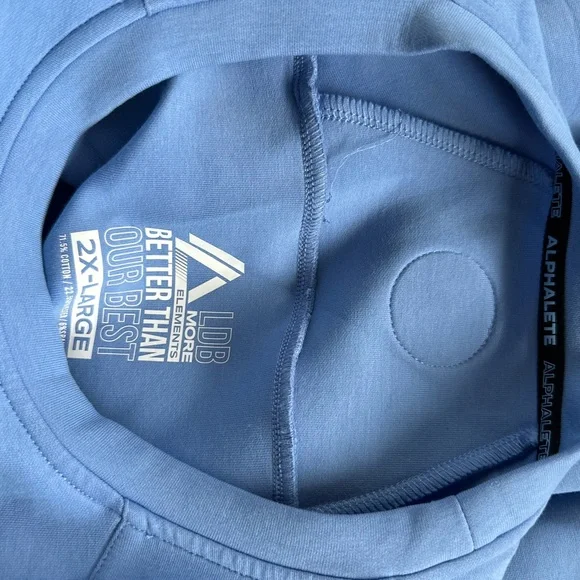 NWOT Alphalete Light Blue ELMTS Crewneck Sweater - XXL - Picture 3 of 5